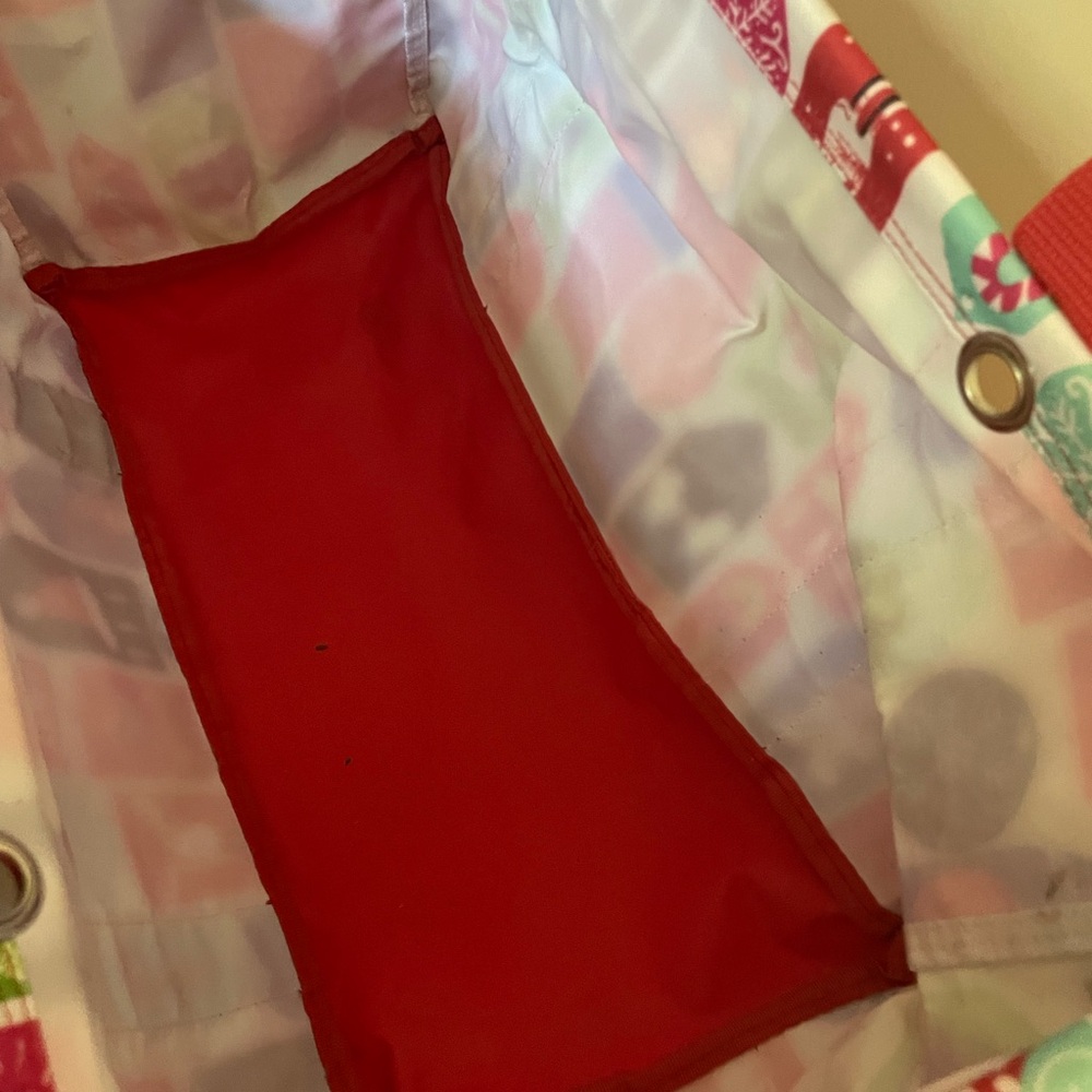 Thirty One HELLO HOLIDAY Medium Utility Tote Bag AB70 Retired Christmas EUC - Picture 7 of 7